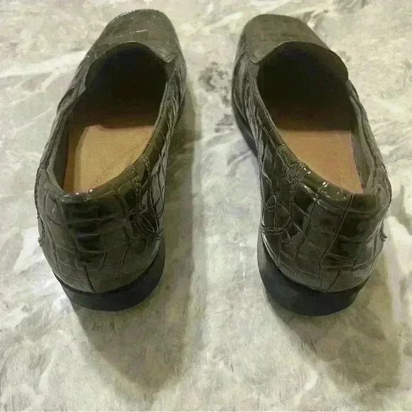 Clarks Collection Womens Gael Angora Loafer Shoes Brown Crocodile Embossed 8M - Picture 6 of 8